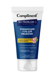 Гель для умывания Compliment Ноу проблем очищающий с АНА-ВНА-РНА кислотами и чайным деревом 200 мл