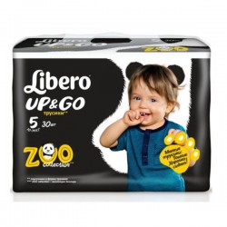 Подгузники-трусики 30 шт. Libero Зооколлекция ап энд гоу макси плюс 10-14 кг