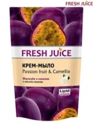 Крем-мыло, Fresh Juice (Фреш Джус) 460 мл маракуйя и камелия с маслом камелии дой-пак