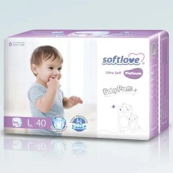 Подгузники-трусики 40 шт. SoftLove Платинум ультра софт р. L (9-14 кг)