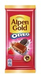 Шоколад молочный, Alpen Gold (Альпен гольд) 80 г Орео нежная клубника с клубнично-йогуртовой начинкой и кусочками печенья