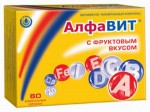 Алфавит с фруктовым вкусом, таблетки жевательные 1 г 60 шт
