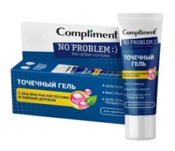 Гель для проблемной кожи Compliment Ноу проблем точечный с АНА-ВНА-РНА кислотами и чайным деревом 25 мл