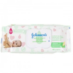 Салфетки влажные детские, Johnson's Baby (Джонсонс Беби) №48 Тройная защита